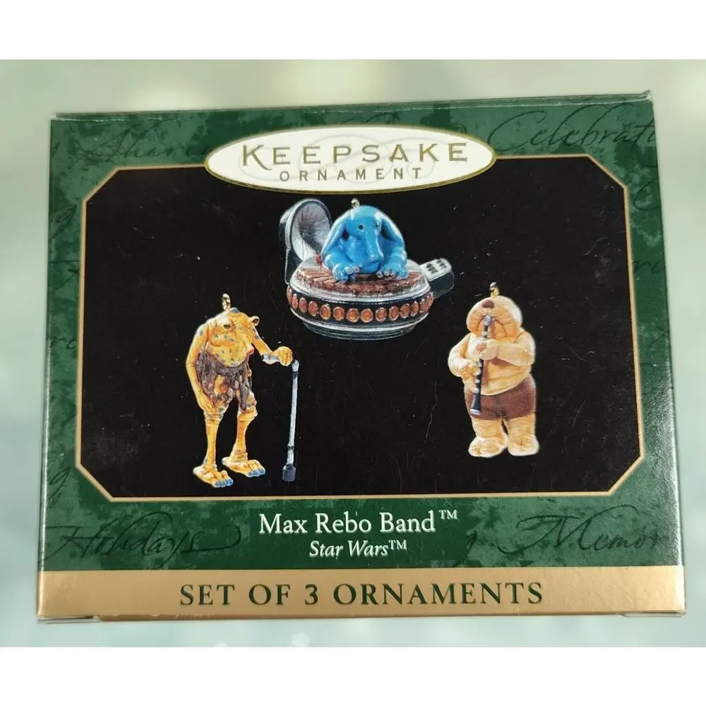 Star Wars Max Rebo Band Hallmark Keepsake Ornament Set of 3 Mini Ornaments 1999